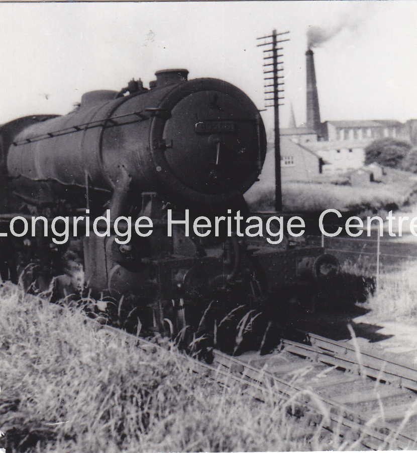 349C - Railway - 8F Loco Nr Head of Shunt Victoria Mill - 1966